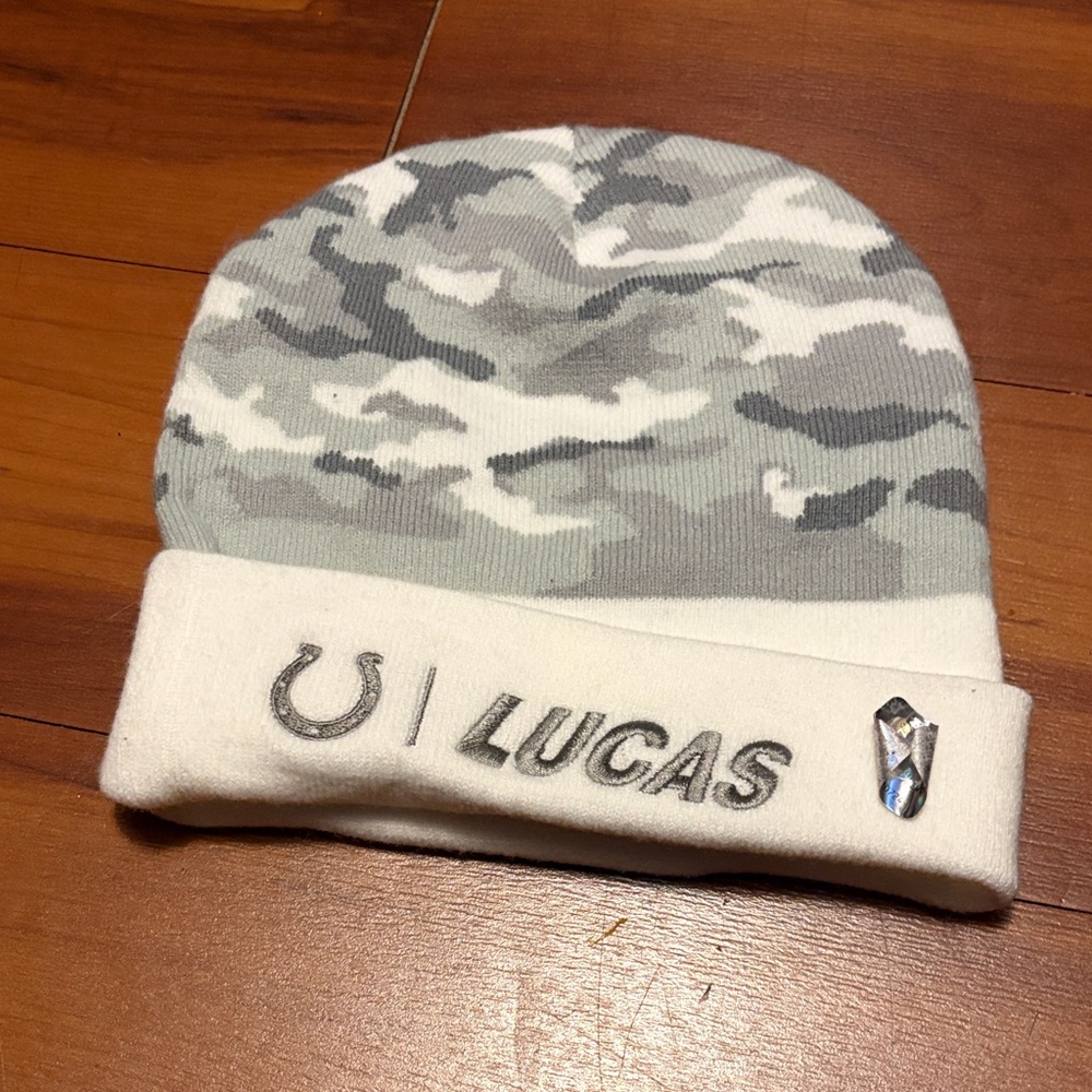 Lucas Oil Indianapolis Colts Gray Camo Beanie Hat